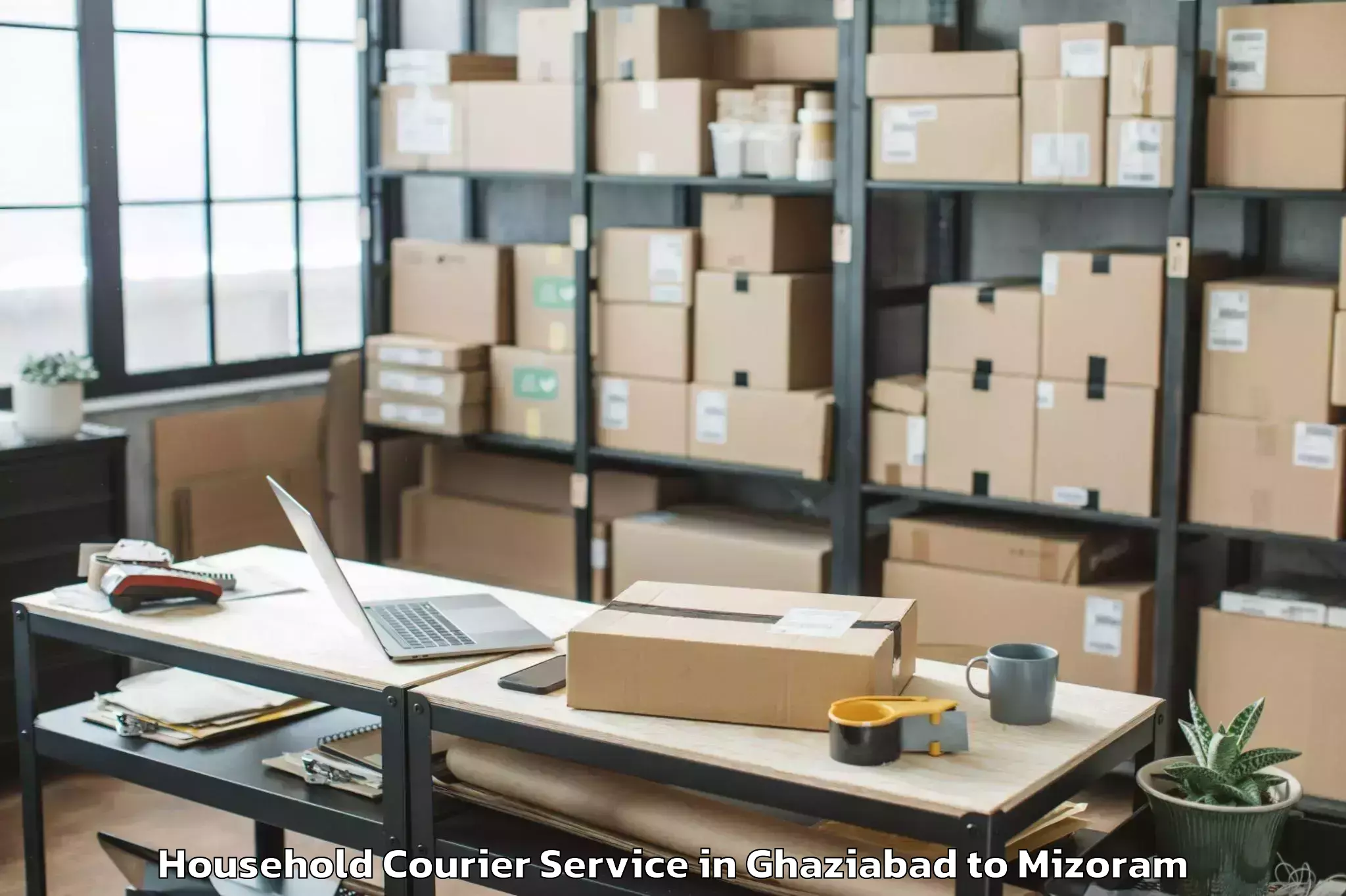 Get Ghaziabad to Mizoram University Aizawl Household Courier